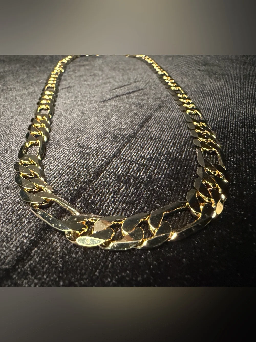 Figaro 20in 9.3MM 14K Stamped Gold Premium Finish Necklace Shine Bright